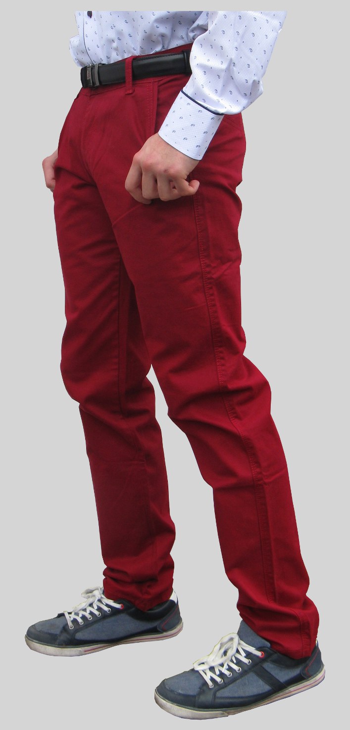 Spodnie czerwone z boku